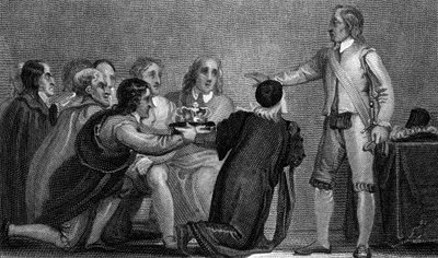 Oliver Cromwell rifiuta la corona, 1650s da Unbekannt