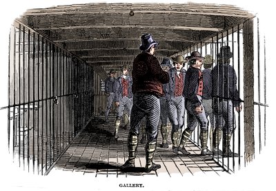A bordo di una nave prigione, 1848 da Unbekannt