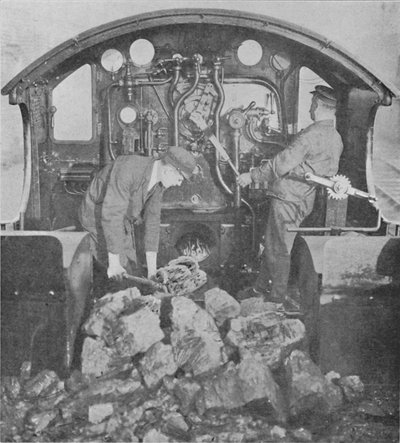 Sulla piattaforma di un motore espresso Great Western, 1926 da Unbekannt