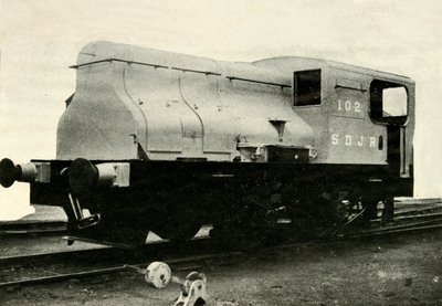 Uno dei due motori di manovra Sentinel che manovrano i binari della miniera a Radstock, c1930 da Unbekannt