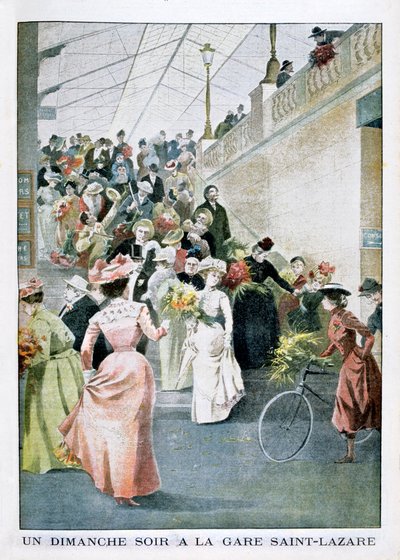 Una domenica sera alla stazione di Saint Lazare, 1901 da Unbekannt