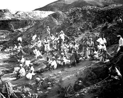Miniera a cielo aperto, Corea, 1900 da Unbekannt