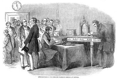 Apertura del collegamento telegrafico Londra-Parigi del 1851, 1852 da Unbekannt