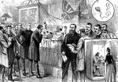Apertura della linea telefonica anglo-francese, 1891 da Unbekannt