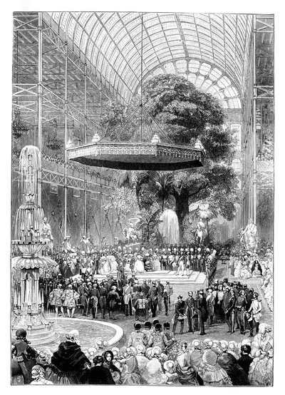Apertura della Grande Esposizione, Hyde Park, Londra, 1851, 1888 da Unbekannt