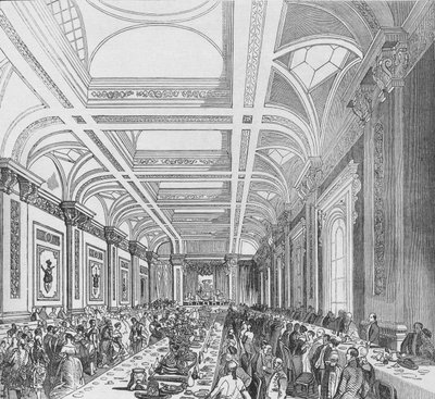 Apertura della Terza Borsa Reale, 1844. Banchetto nella Sala delle Sottoscrizioni, 1928 da Unbekannt