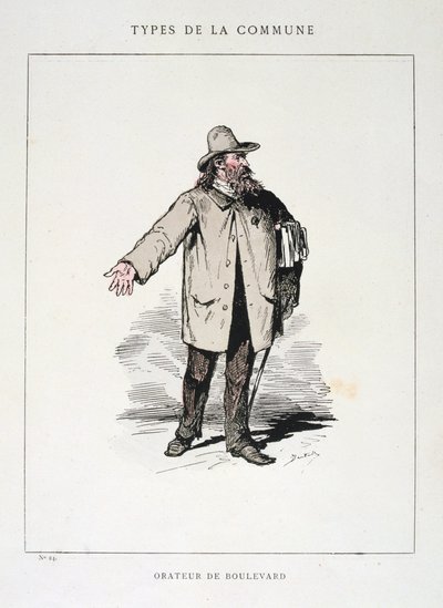 Oratore di Boulevard, Comune di Parigi, 1871 da Unbekannt