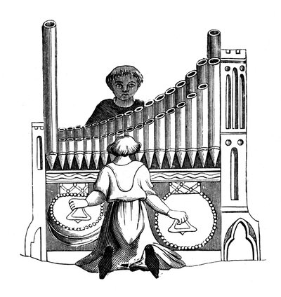 Organo con una sola tastiera, XIV secolo, 1870 da Unbekannt