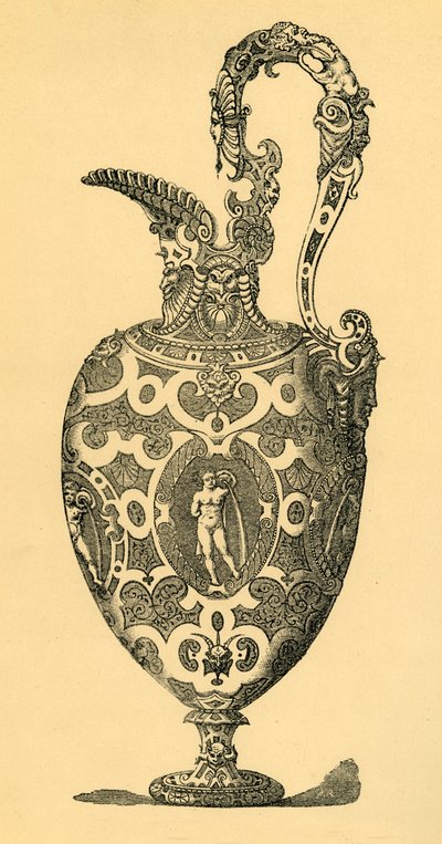 Disegno originale per un vaso o brocca, 1881 da Unbekannt