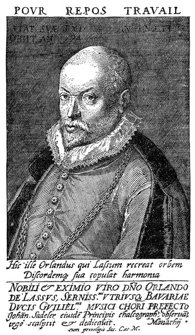 Orlandus Lassus, compositore e musicista rinascimentale fiammingo, XVI secolo da Unbekannt