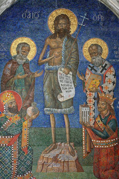 Mosaico ortodosso raffigurante San Giovanni Battista con vescovi e re da Unbekannt