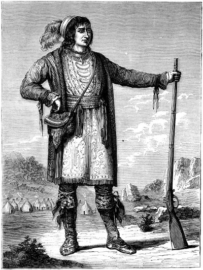 Osceola, capo dei Seminole, c1837 c1880 da Unbekannt