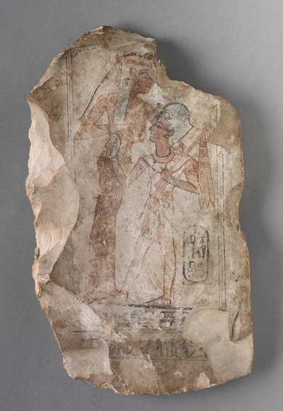 Ostracon: Ramses II Allattato da una Dea, c. 1279-1213 a.C. da Unbekannt
