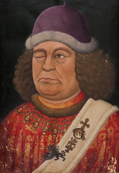 Oswald von Wolkenstein. Frontespizio del Liederhandschrift B, ca 1432 da Unbekannt