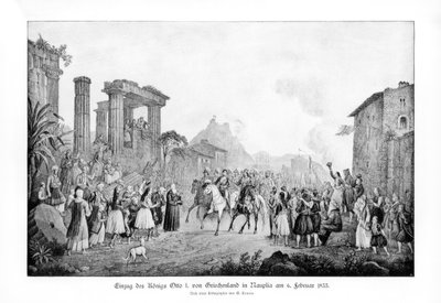 Ottone I, Re di Grecia, sbarco a Nauplia, 6 febbraio 1833 1900 da Unbekannt