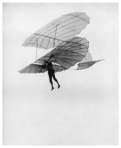 Otto Lilienthal fa uno dei suoi ultimi voli da Unbekannt