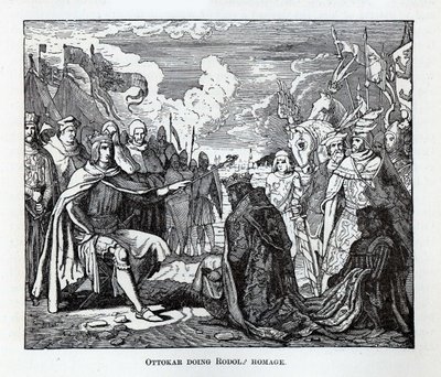 Ottokar rende omaggio a Rodolfo, 1882 da Unbekannt