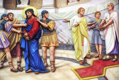 Chiesa di Nostra Signora di Fatima. Via Crucis. Stazione 1. Pilato condanna Gesù a morire. Ho Chi Minh City, Vietnam da Unbekannt