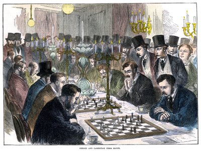 Partita di scacchi Oxford e Cambridge, XIX secolo da Unbekannt