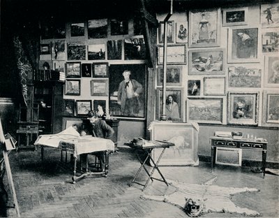 P. Roll nel suo studio, c1897 da Unbekannt