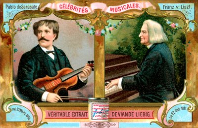 Pablo de Sarasate e Franz Liszt da Unbekannt