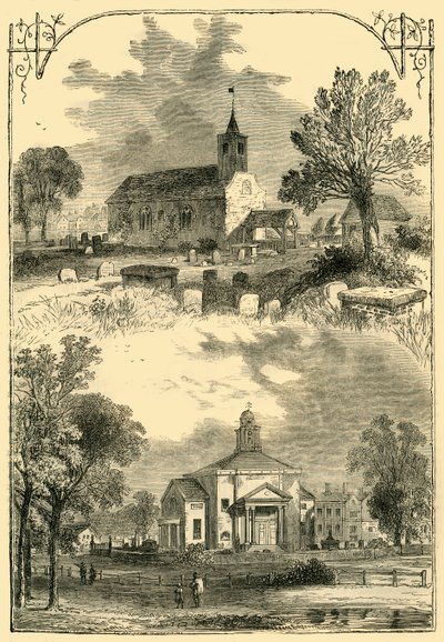 Chiesa di Paddington: 1750 e 1805, c1876 da Unbekannt
