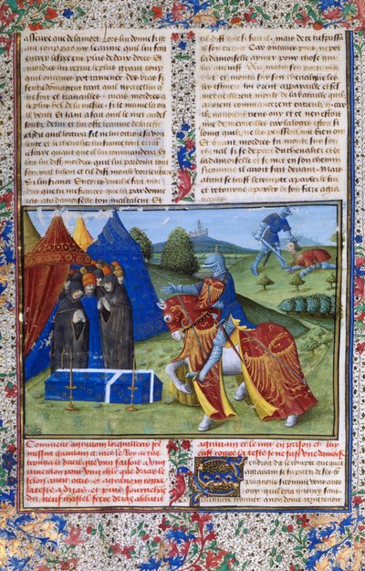Pagina da Le Livre de Lancelot du Lac Il libro di Sir Lancillotto del Lago, XV secolo da Unbekannt