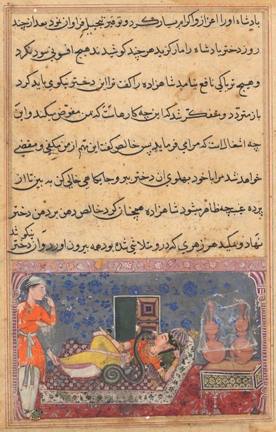 Pagina da Tales of a Parrot Tuti-nama: Diciottesima notte: Khalis ripaga da Unbekannt