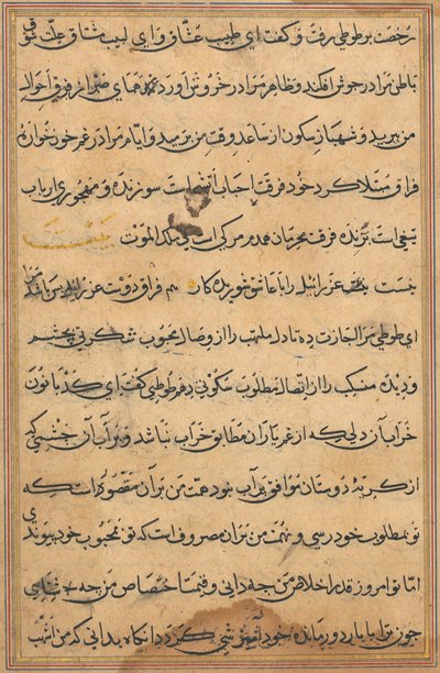 Pagina da Tales of a Parrot Tuti-nama: pagina di testo da Unbekannt