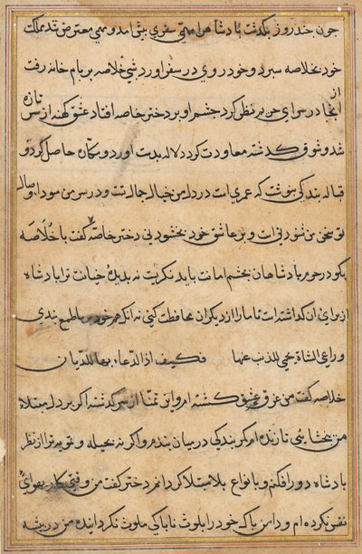 Pagina da Tales of a Parrot Tuti-nama: pagina di testo da Unbekannt