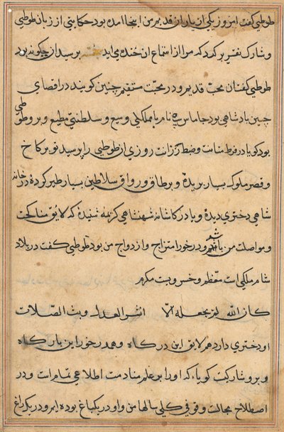 Pagina da Tales of a Parrot Tuti-nama: pagina di testo da Unbekannt