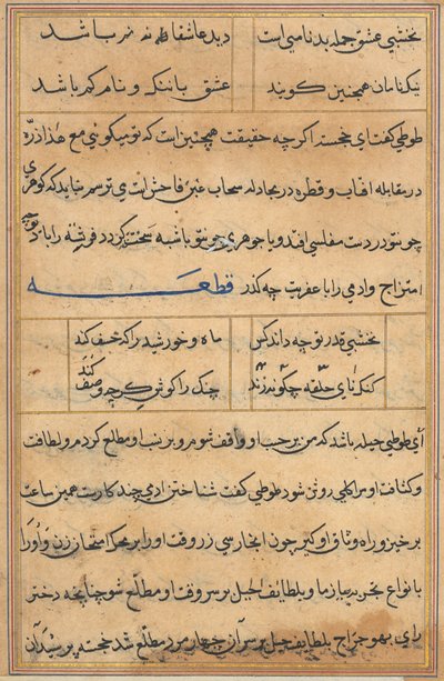 Pagina da Tales of a Parrot Tuti-nama: pagina di testo da Unbekannt