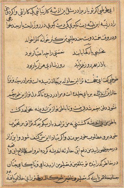 Pagina da Tales of a Parrot Tuti-nama: pagina di testo da Unbekannt