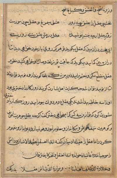 Pagina da Tales of a Parrot Tuti-nama: pagina di testo da Unbekannt