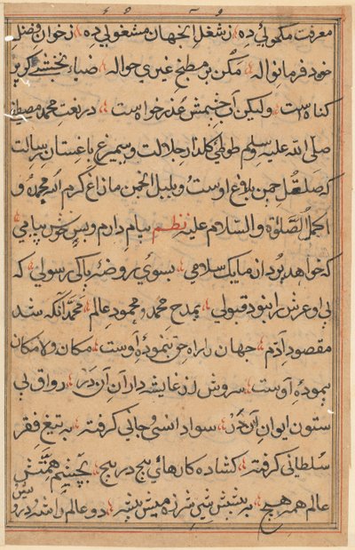 Pagina da Tales of a Parrot Tuti-nama: pagina di testo da Unbekannt