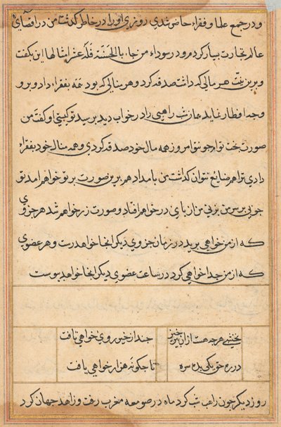 Pagina dal Tuti-nama: pagina di testo da Unbekannt