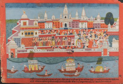 Pagina da un manoscritto disperso del Bhagavata Purana Vita di Krishna da Unbekannt