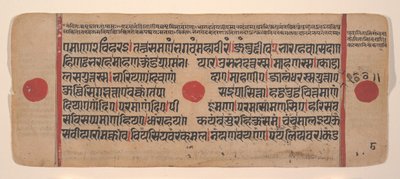 Pagina da un Libro di Rituali Jain Kalpa Sutra Disperso da Unbekannt