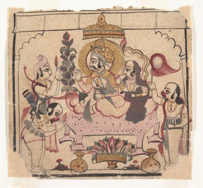 Pagina da un Ramayana disperso: Storia di Rama, ca. metà XVIII secolo da Unbekannt