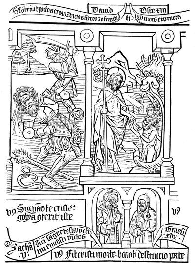 Pagina della Biblia Pauperum, XV secolo da Unbekannt