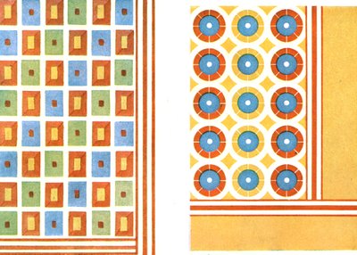 Motivi del soffitto dipinto nella tomba di Nebamon a Tebe, Egitto, 1928 da Unbekannt
