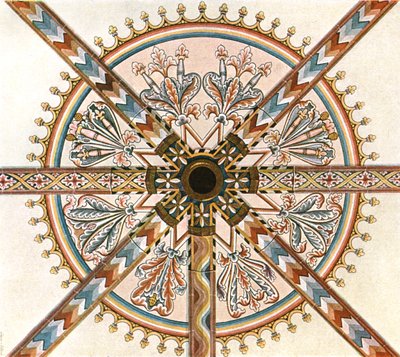 Decorazione dipinta nella cattedrale, Limburg an der Lahn, Germania, 1928 da Unbekannt
