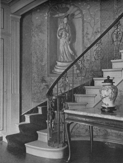 Decorazione dipinta, parete della scala, casa della signora WK Vanderbilt, New York City, 1924 da Unbekannt