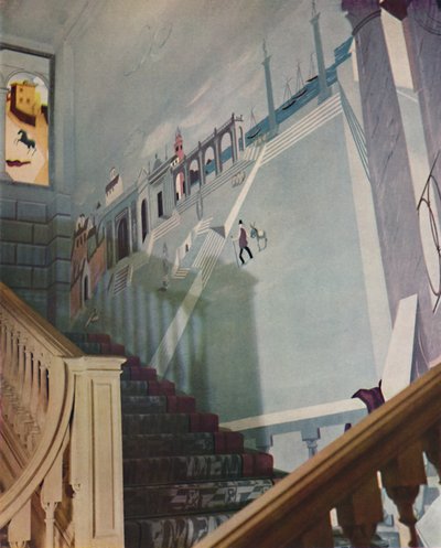 Affresco dipinto per una scala, 1933 da Unbekannt