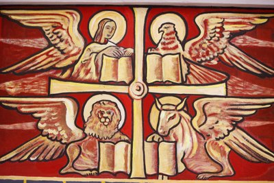 Dipinto nella cattedrale di Lomé: evangelisti, Lomé, Togo da Unbekannt