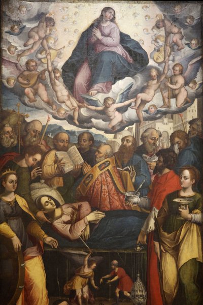 Dipinto nella chiesa di San Francesco, Gallipoli, Puglia: La morte di Maria, Gallipoli, Italia da Unbekannt