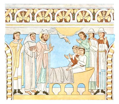 Dipinto nella navata della chiesa di Aal, Danimarca, 1928 da Unbekannt