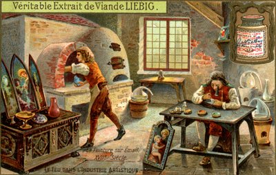 Pittura con smalti nel XVII secolo, c1900 da Unbekannt