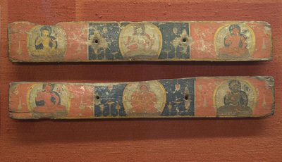 Copertine di manoscritto: Prajnaparamita fiancheggiata da Bodhisattva da Unbekannt