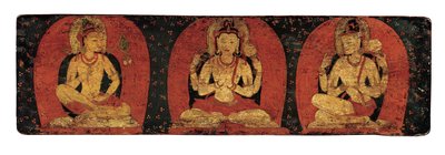 Coppia di copertine di manoscritti con tre divinità e tre gerarchi, ca. XII secolo da Unbekannt